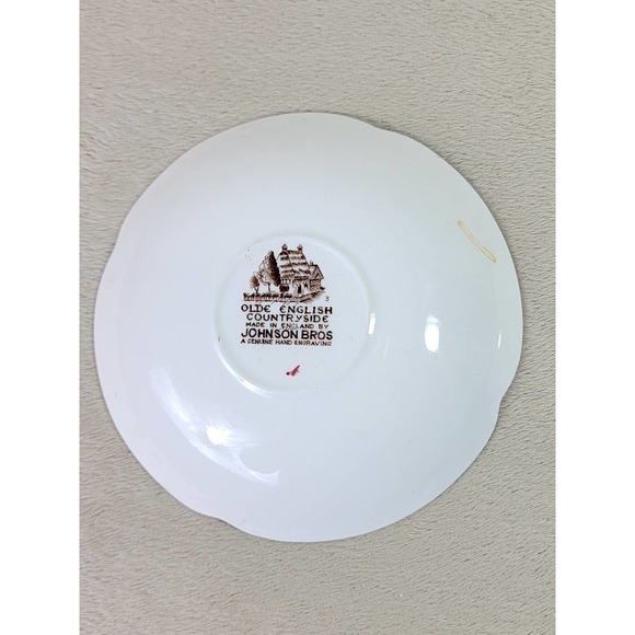 Johnson Bros Bread Plate Saucer Olde English Country Side England Hand Engraving - Picture 12 of 14